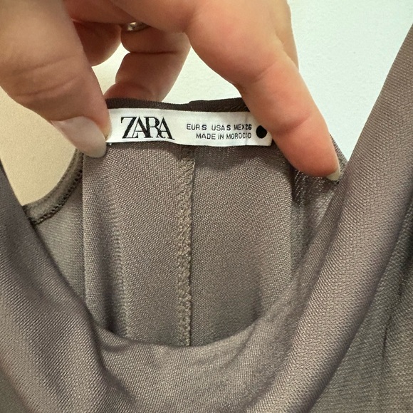 Zara Elegant Brown  Midi Dress - Picture 3 of 5